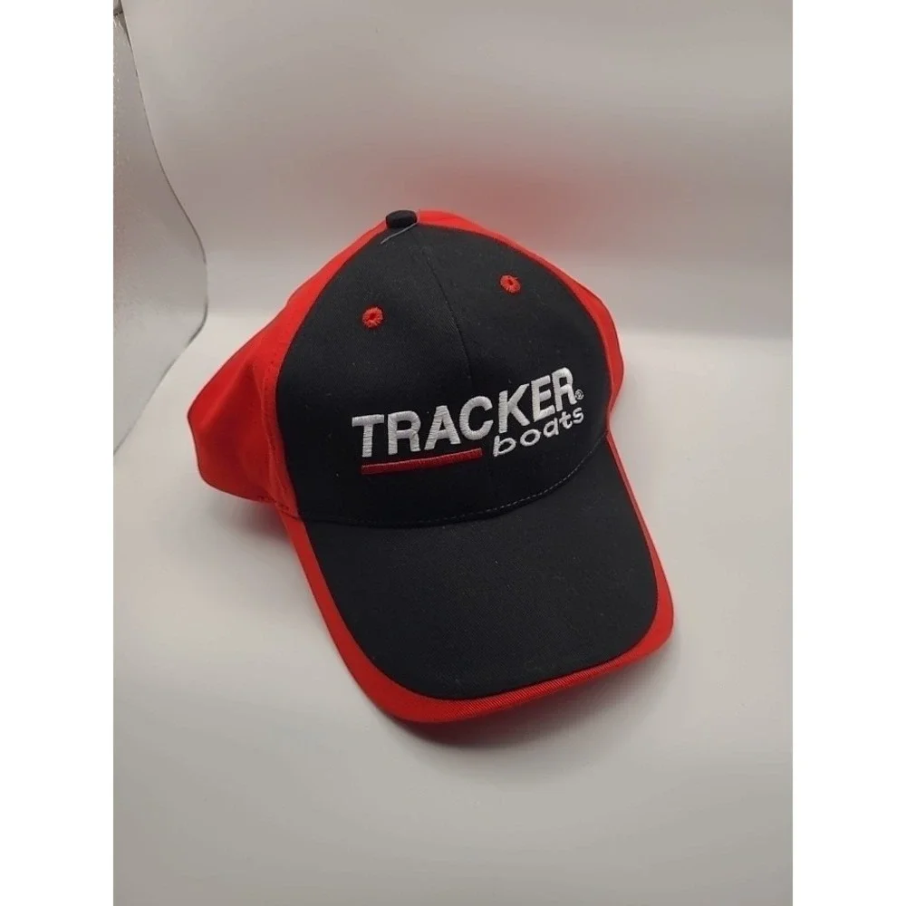 TRACKER BOATS Adjustable Hat Cap Red & Black